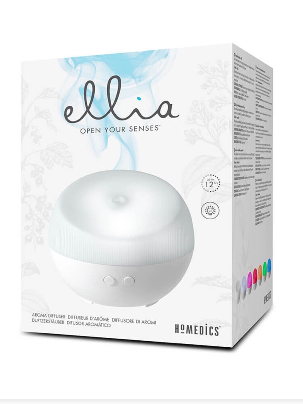 ELLIA Dream Essential Ultrasonic Aroma Diffuser White BRAND NEW